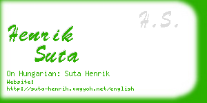 henrik suta business card